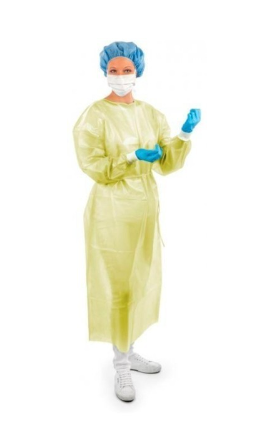 EVERCARE Schutzkittel M 115cm gelb 5 Stück