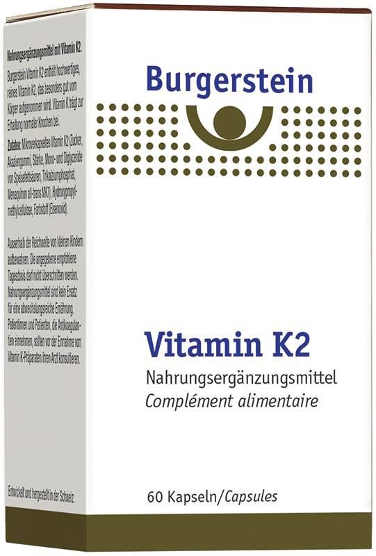 BURGERSTEIN Vitamin K2 Kapsel 180mcg 60 Stück BURGERSTEIN Vitamin K2 Kapsel 180mcg 60 Stück