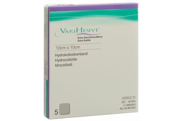 VARIHESIVE Verband 10x10cm extra dünn 5 Stück