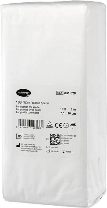 IVF Faltkompresse Watte T17 7.5x10cm 8f 100 Stuck IVF Faltkompresse Watte T17 7.5x10cm 8f 100 Stuck