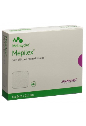 Mepilex Schaumverband Safetac 5x5cm Silikon 5 Stück