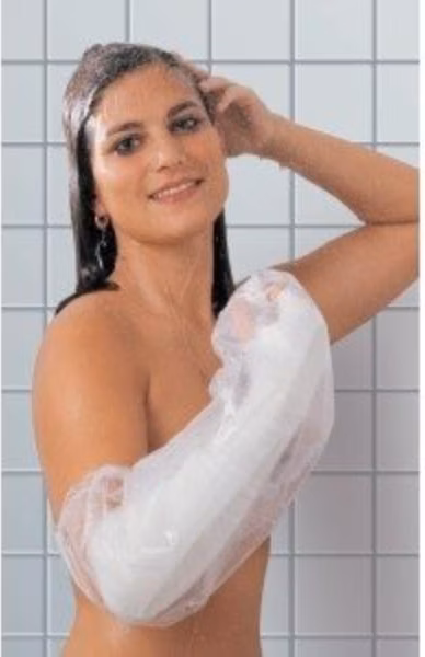 AQUABELLA Dusch-Wasserschutz Erwachsene Hand/Fuss/Arm kurz 2 Stück