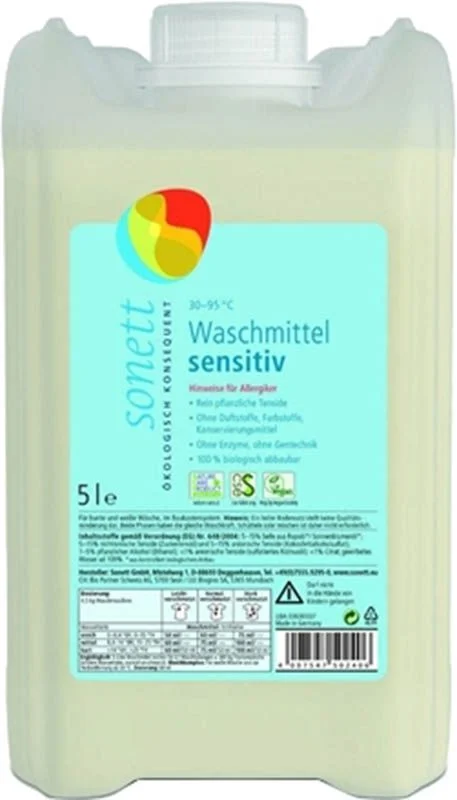 Sonett Waschmittel sensitiv 30° 95°C 5 lt Sonett Waschmittel sensitiv 30° 95°C 5 lt