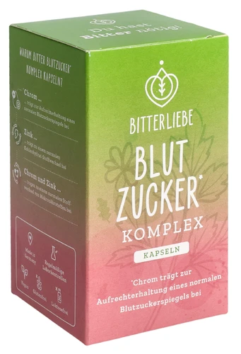 Bitterliebe Blutzucker Kapseln Dose 60 Stück