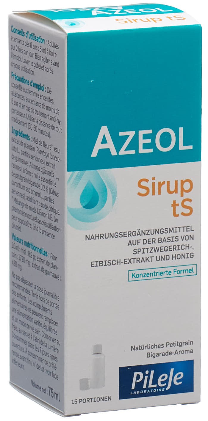 AZEOL toux sèche Sirup natürliches Petitgrain Bigarade Aroma Fl 75ml