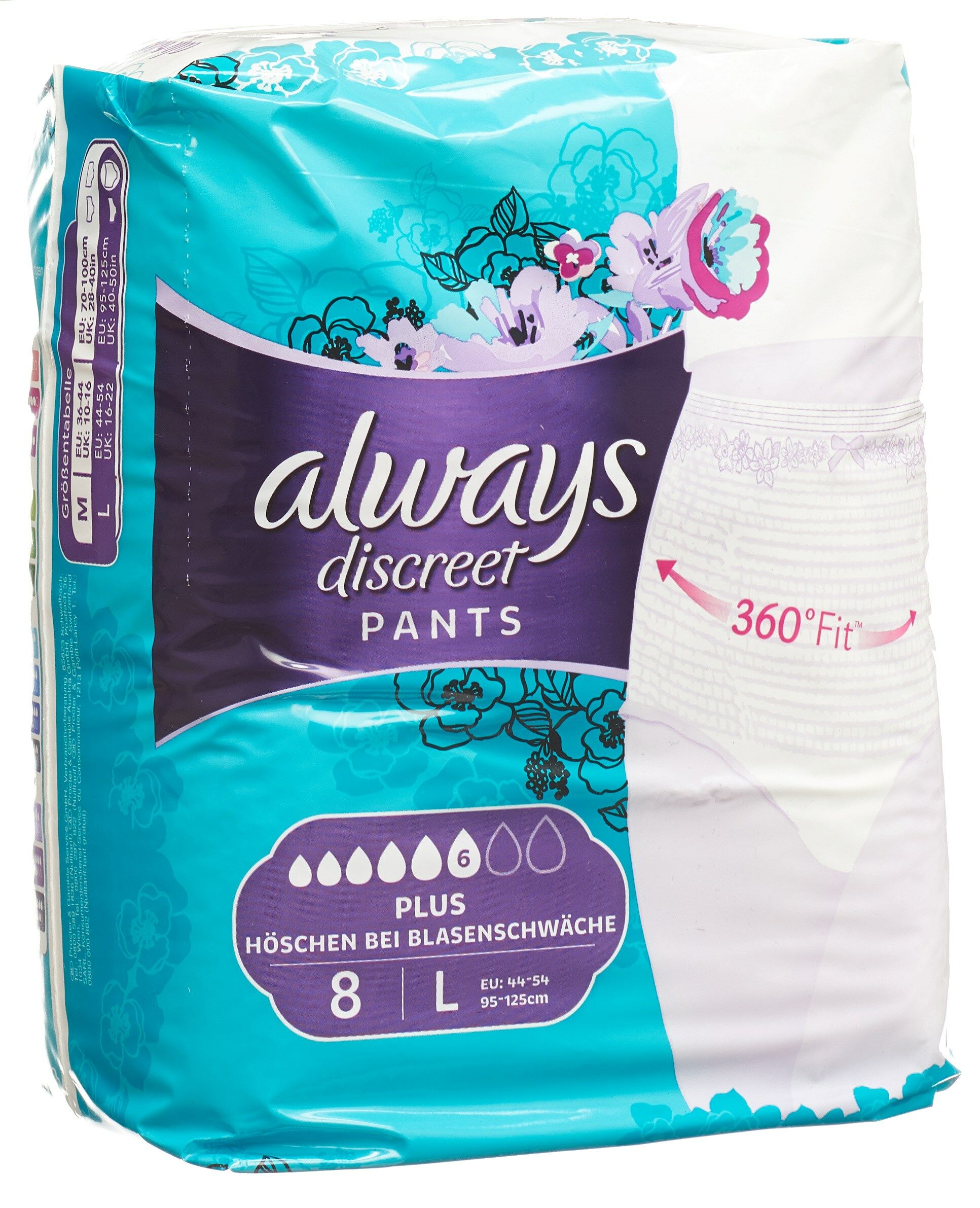 always Discreet Inkontinenz Pants L Plus 8 Stück always Discreet Inkontinenz Pants L Plus 8 Stück
