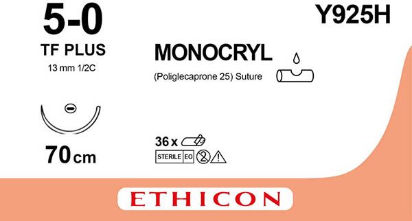 MONOCRYL PLUS 70cm ungefärbt 5-0 P-3 36 Stück