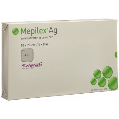 Mepilex Ag Schaumverband Safetac 10x20cm Silikon 5 Stück