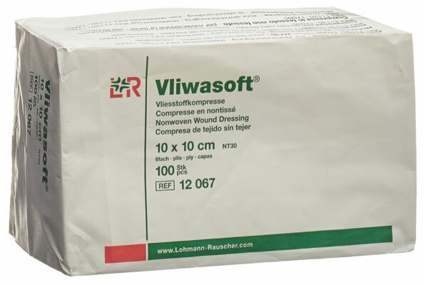 Vliwasoft Vliesstoffkompressen 10x10cm 6-lagig Btl 100 Stück