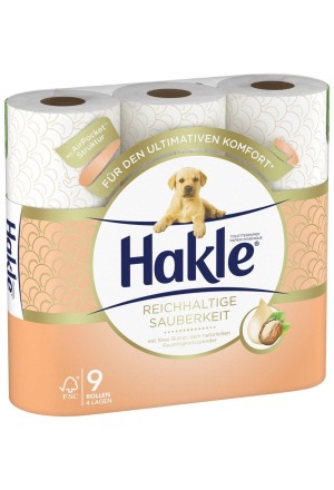 Hakle Toilettenpapier Reichhaltige Sauberkeit Shea Butter Rolle 9 Stück