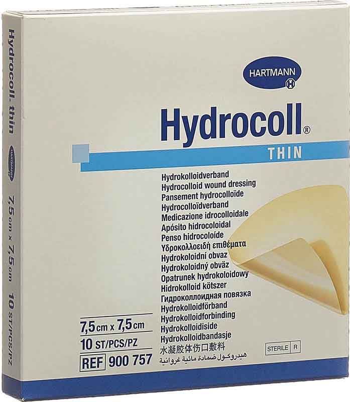 HYDROCOLL THIN Hydrocolloid Verb 7.5x7.5cm 10 Stück