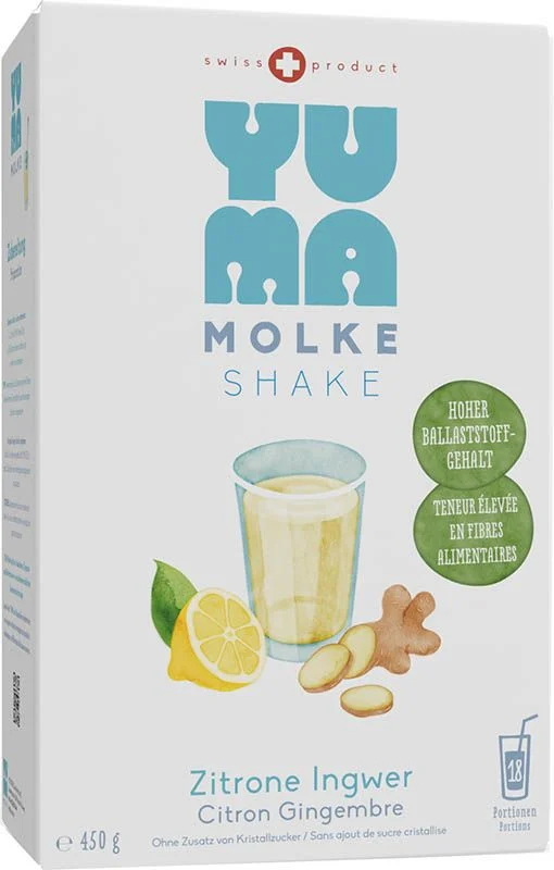 YUMA Molke Zitrone-Ingwer 450g