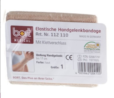 BORT Handgelenkbandage Velcro 8cm Gr1 -17cm beige BORT Handgelenkbandage Velcro 8cm Gr1 -17cm beige