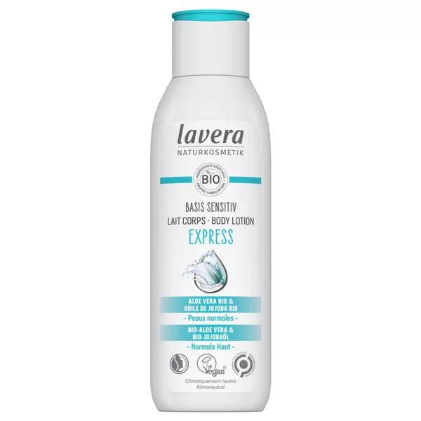 Lavera Basis Sensitiv Bodylotion express Aloe-Vera & Jojoba Flasche 250ml
