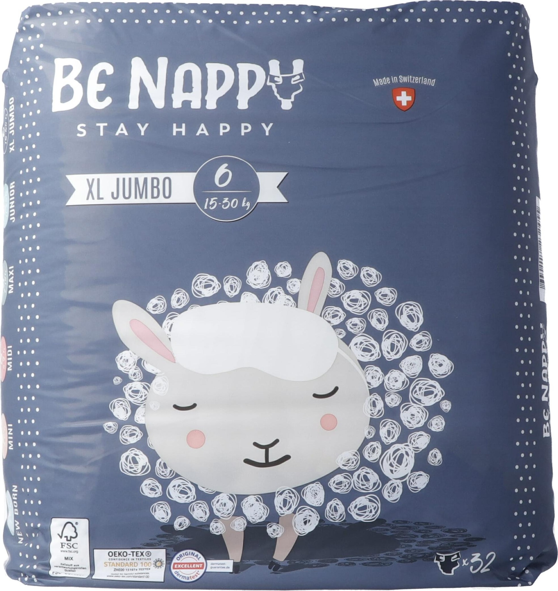 BE NAPPY Windeln Gr6 15-30kg XL Jumbo 32 Stück BE NAPPY Windeln Gr6 15-30kg XL Jumbo 32 Stück