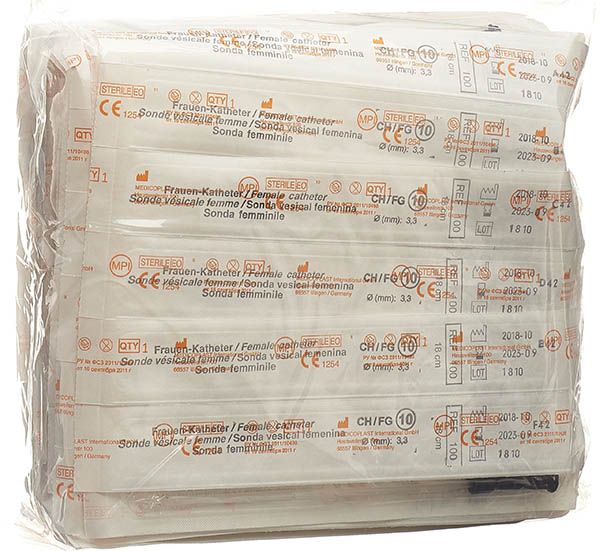 Qualimed Frauenkatheter CH10 18cm PVC st 100 Stück
