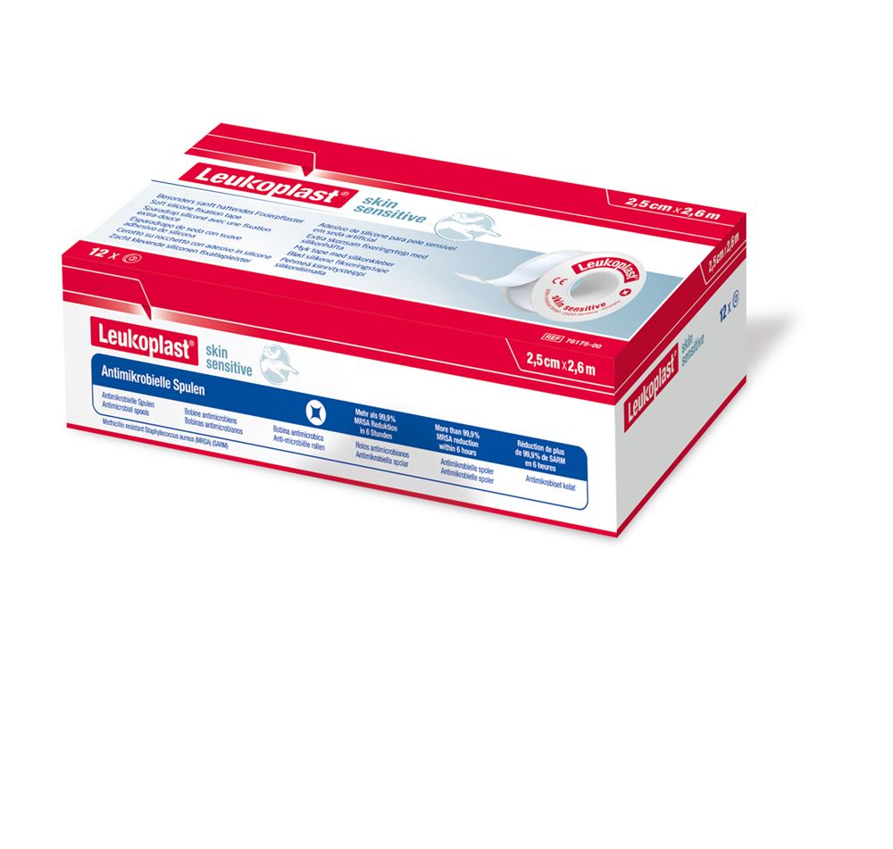 LEUKOPLAST skin sensitive Silik 2.5cmx2.6m 12 Stück