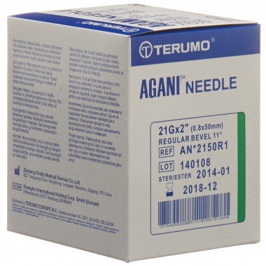 Terumo Agani Einmalkanüle 21G 0.8x50mm grün 100 Stück Terumo Agani Einmalkanüle 21G 0.8x50mm grün 100 Stück