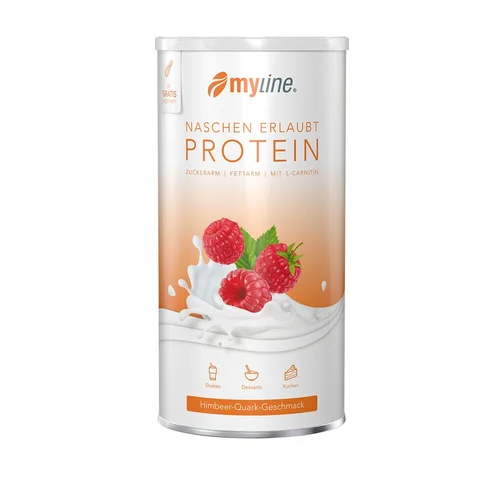 MYLINE Eiweiss mit L-Carnitin Pulver Himbeer-Quark 400g