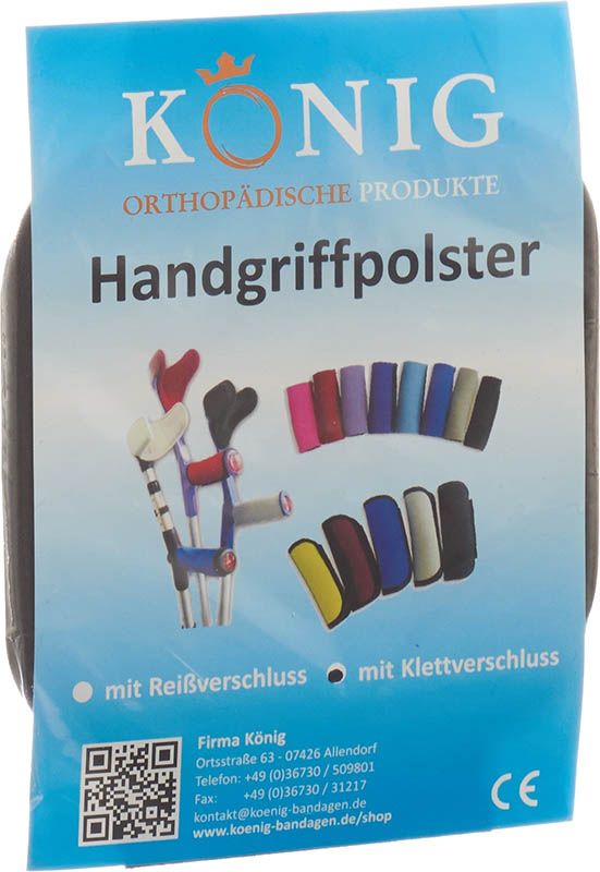 König Griffpolster Krücken schwarz Klettverschluss 1 Paar