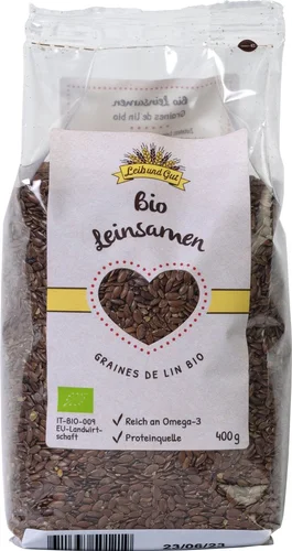 LEIBUNDGUT Leinsamen Bio Beutel 400g