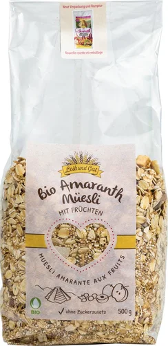 LEIBUNDGUT Amaranth Früchte Müsli Bio 500g