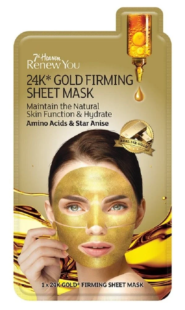 7TH HEAVEN Sheet Mask Renew You 24k Gold Firmin