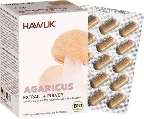 HAWLIK Agaricus Extrakt + Pulver Kaps 120 Stück