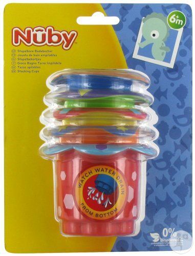 Nûby Badebecher bunt zum Bauen und Zusammenstecken 6M+ Nûby Badebecher bunt zum Bauen und Zusammenstecken 6M+