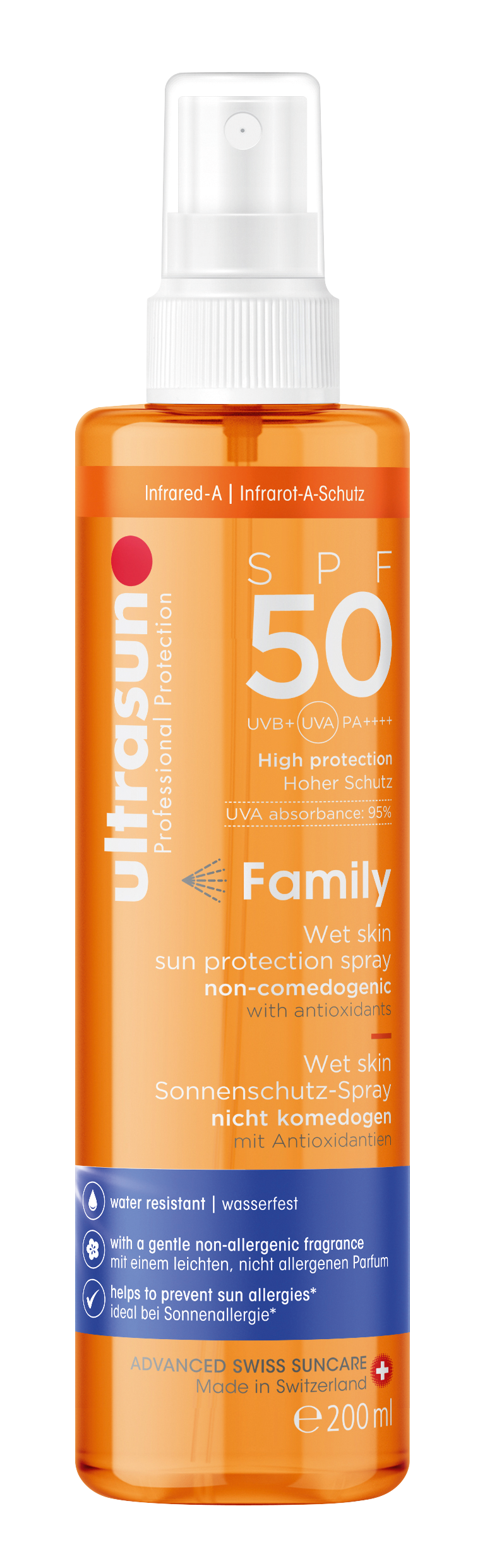 Ultrasun Family Wet Skin Spray 200ml Ultrasun Family Wet Skin Spray 200ml
