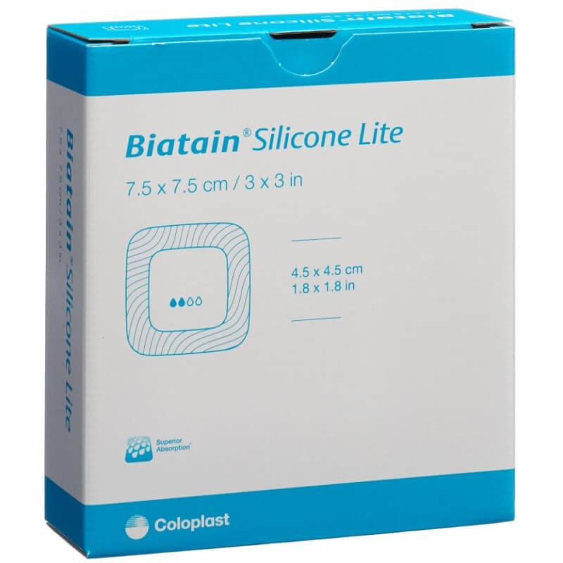 Biatain Silicone lite Schaumverband 7.5x7.5cm 10 Stück