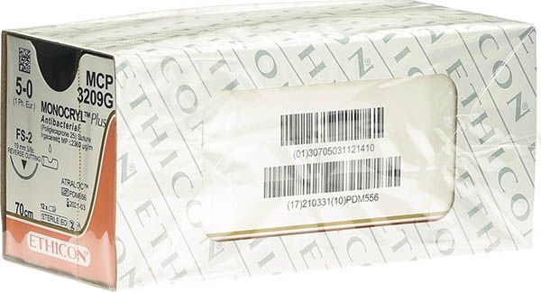 MONOCRYL PLUS 70cm ungefärbt 5-0 FS-2 12 Stück