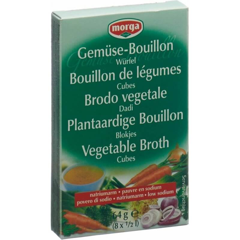 Morga Gemüse Bouillon Würfel natriumarm 8 Stück Morga Gemüse Bouillon Würfel natriumarm 8 Stück