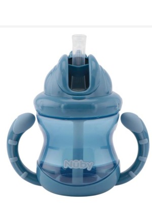 NUBY Flip-It Trinkhalmtasse 240ml Twin Handle