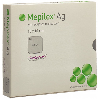 Mepilex Ag Schaumverband Safetac 10x10cm Silicone 5 Stück
