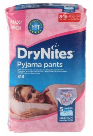 Huggies DryNites Nachtwindeln Girl L 8–13 Jahre 13 Stück
