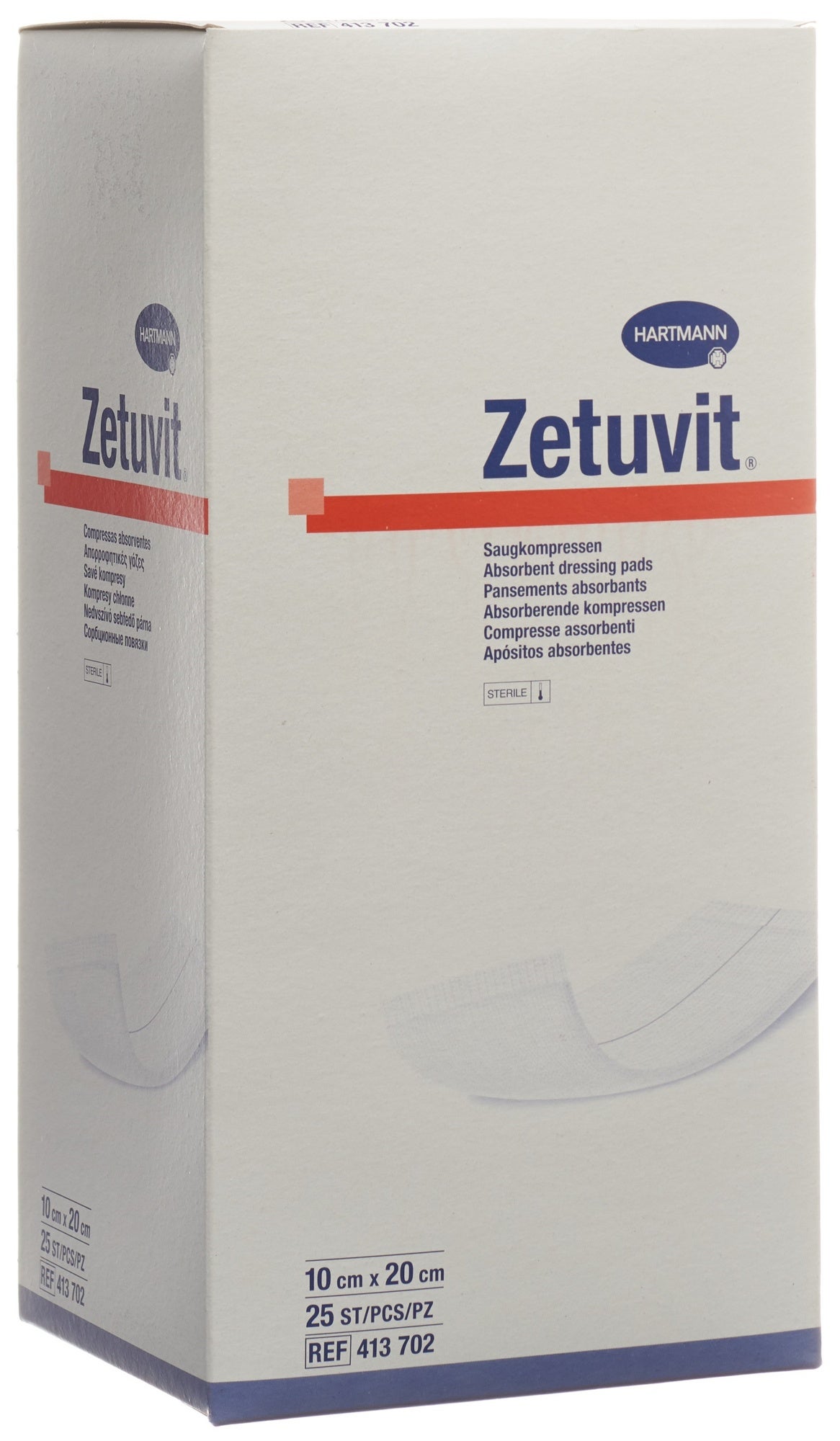 Zetuvit Absorptionsverband 10x20cm steril 25 Stück