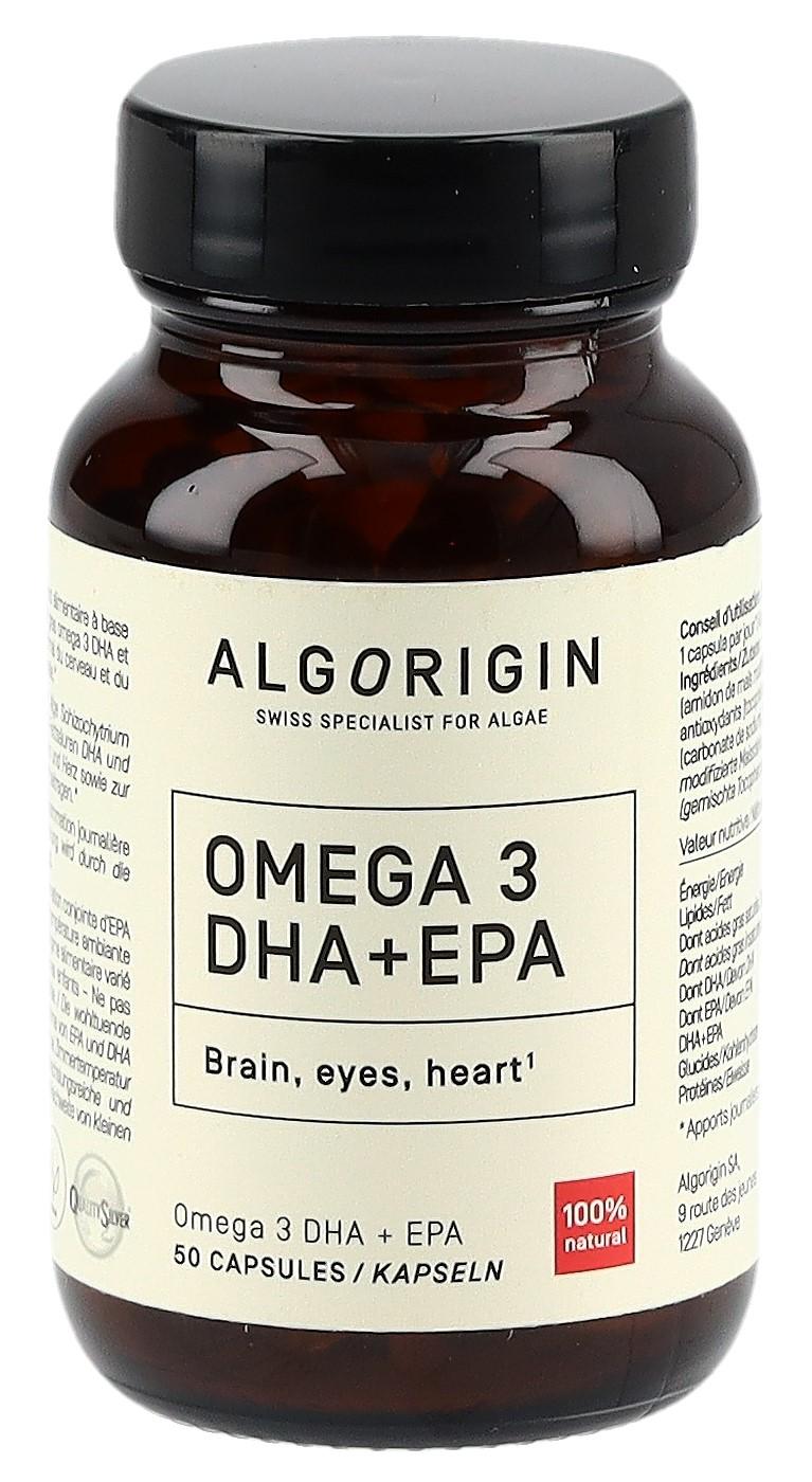 ALGORIGIN Omega 3 DHA EPA Kapseln Glasfl 90