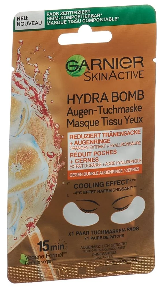 Garnier Augen-Tuchmaske Orange Hyaluron 6g