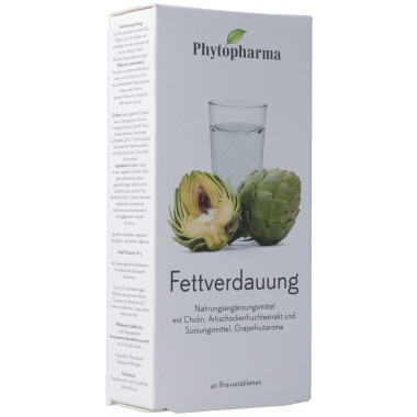 Phytopharma Fettverdauung BrauseTabletten 40 Stück Phytopharma Fettverdauung BrauseTabletten 40 Stück