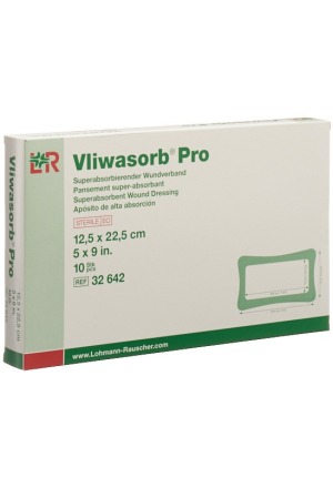 Vliwasorb Pro Superabsorbierender Wundverband 12.5x22.5cm 10 Stück