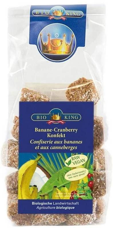 BIOKING Konfekt Bananen Cranberry Bio 125g BIOKING Konfekt Bananen Cranberry Bio 125g