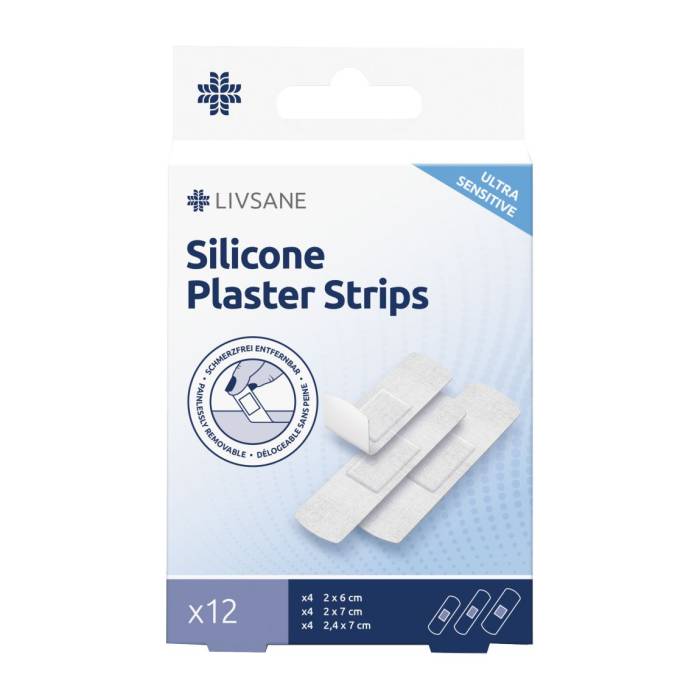 Livsane Silikonpflaster-Streifen ultra sensitive 12 Stück Livsane Silikonpflaster-Streifen ultra sensitive 12 Stück