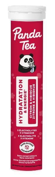 Panda Tea Hydratation Brausetablette Zitrone & Hibiskus 20 Stück