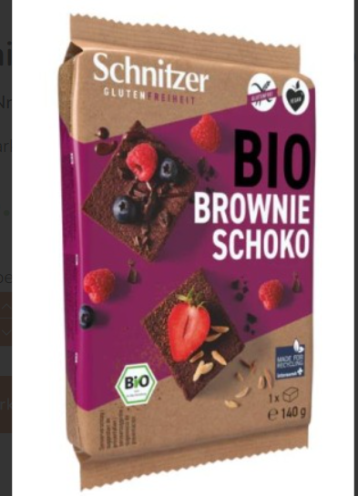 Schnitzer Bio Veganer Schoko Brownie 140g