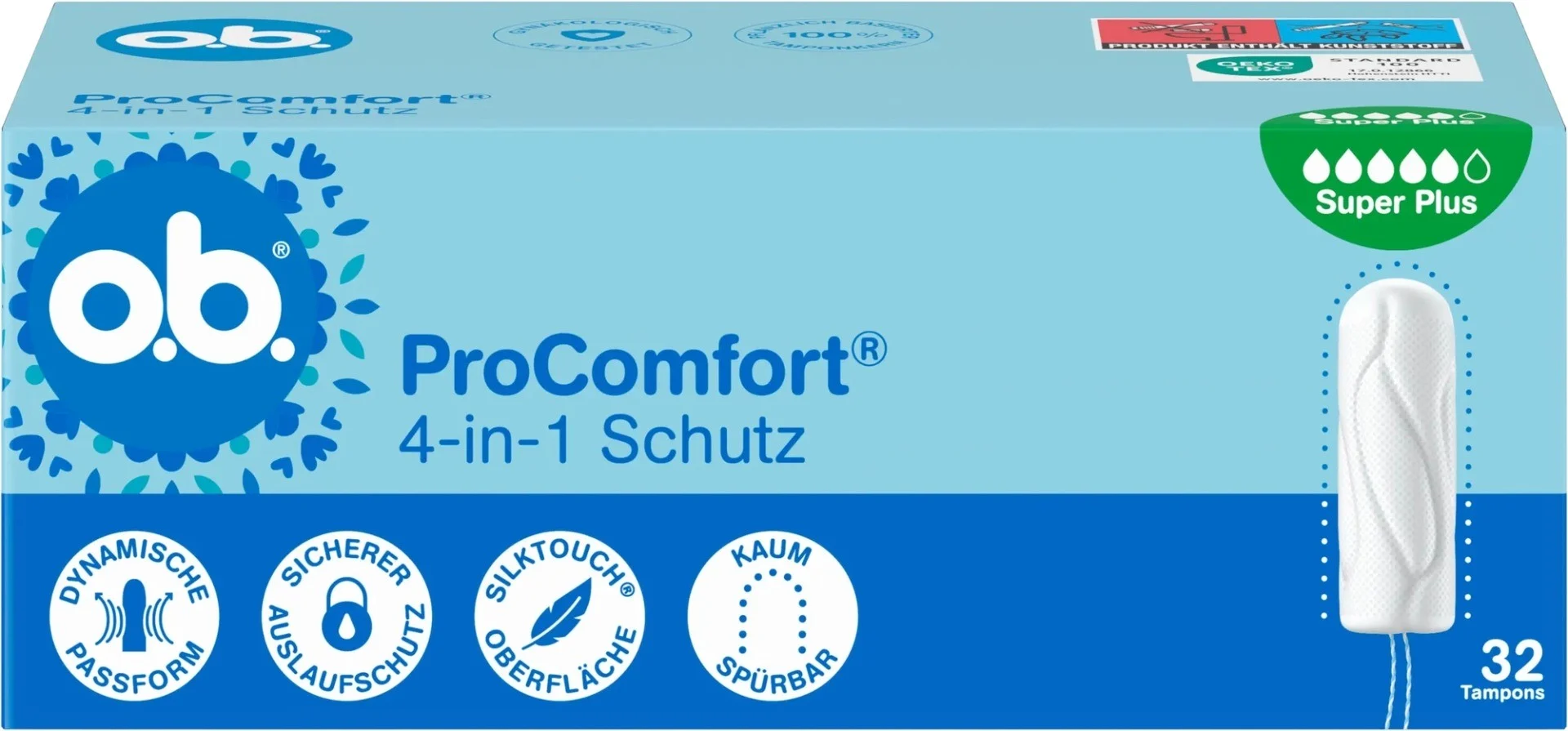 OB Tampons ProComfort Super Plus Karton 32 Stück