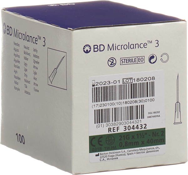 BD MICROLANCE 3 Inj Kanüle 0.80x40mm grün 100 Stück
