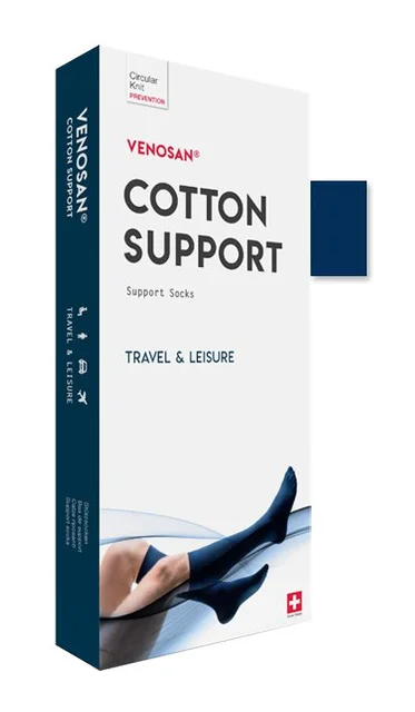 Venosan Cotton A-D Support Socks L navy