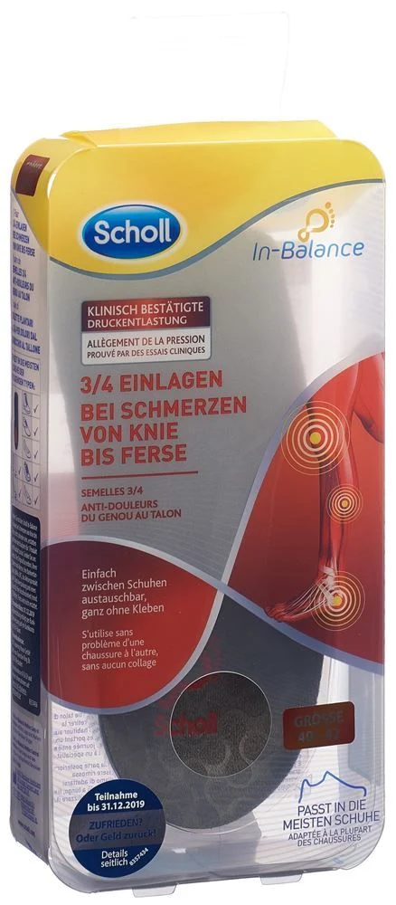 Scholl In-Balance Einleg 40-42 Knie Ferse 2 Stück Scholl In-Balance Einleg 40-42 Knie Ferse 2 Stück