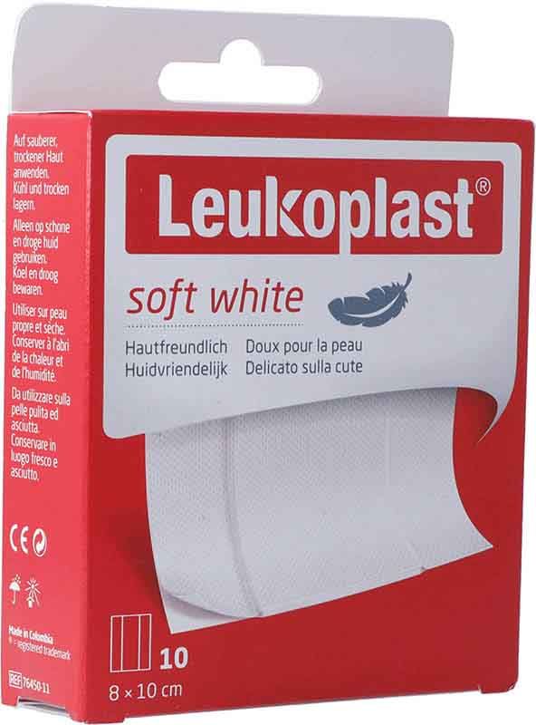 Leukoplast soft white 8x10cm 10 Stück